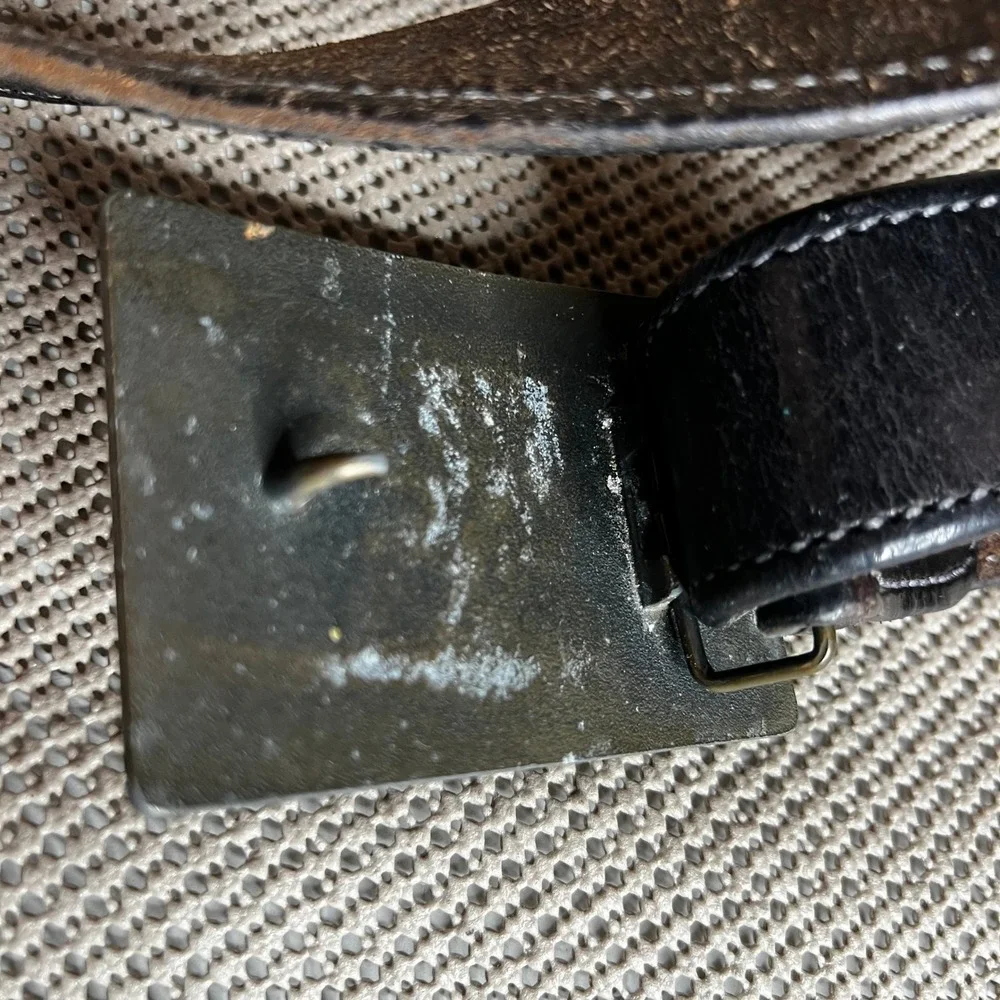 Vintage Strong B860-40 Leather Belt Brass Duck Hunting Buckle Brown 40